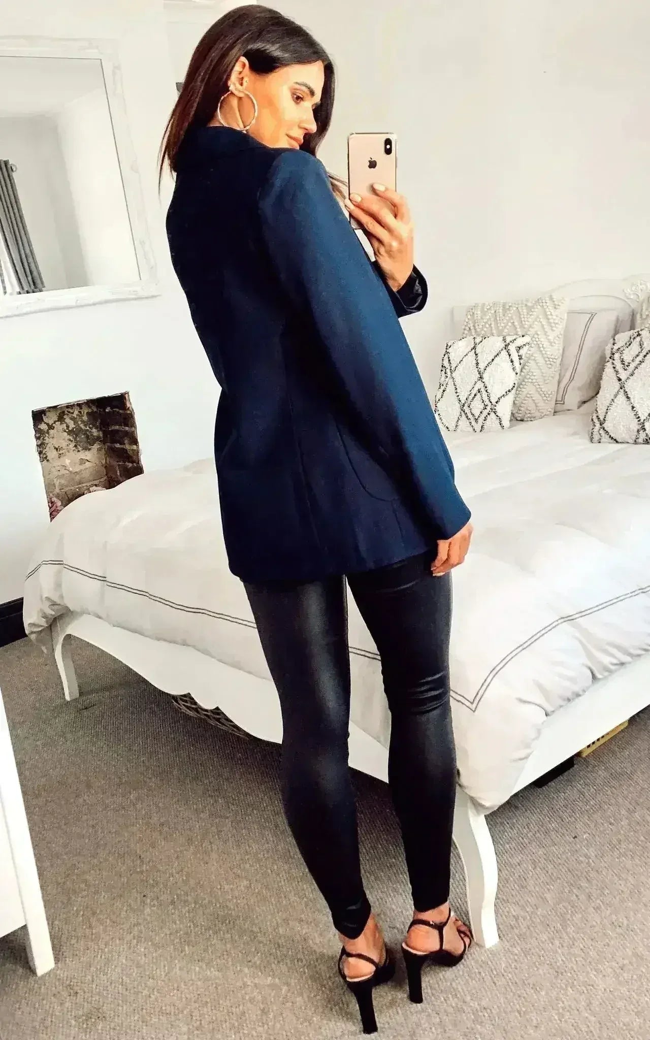 De La Crème - Blazer ajusté pour femme avec poches plaquées