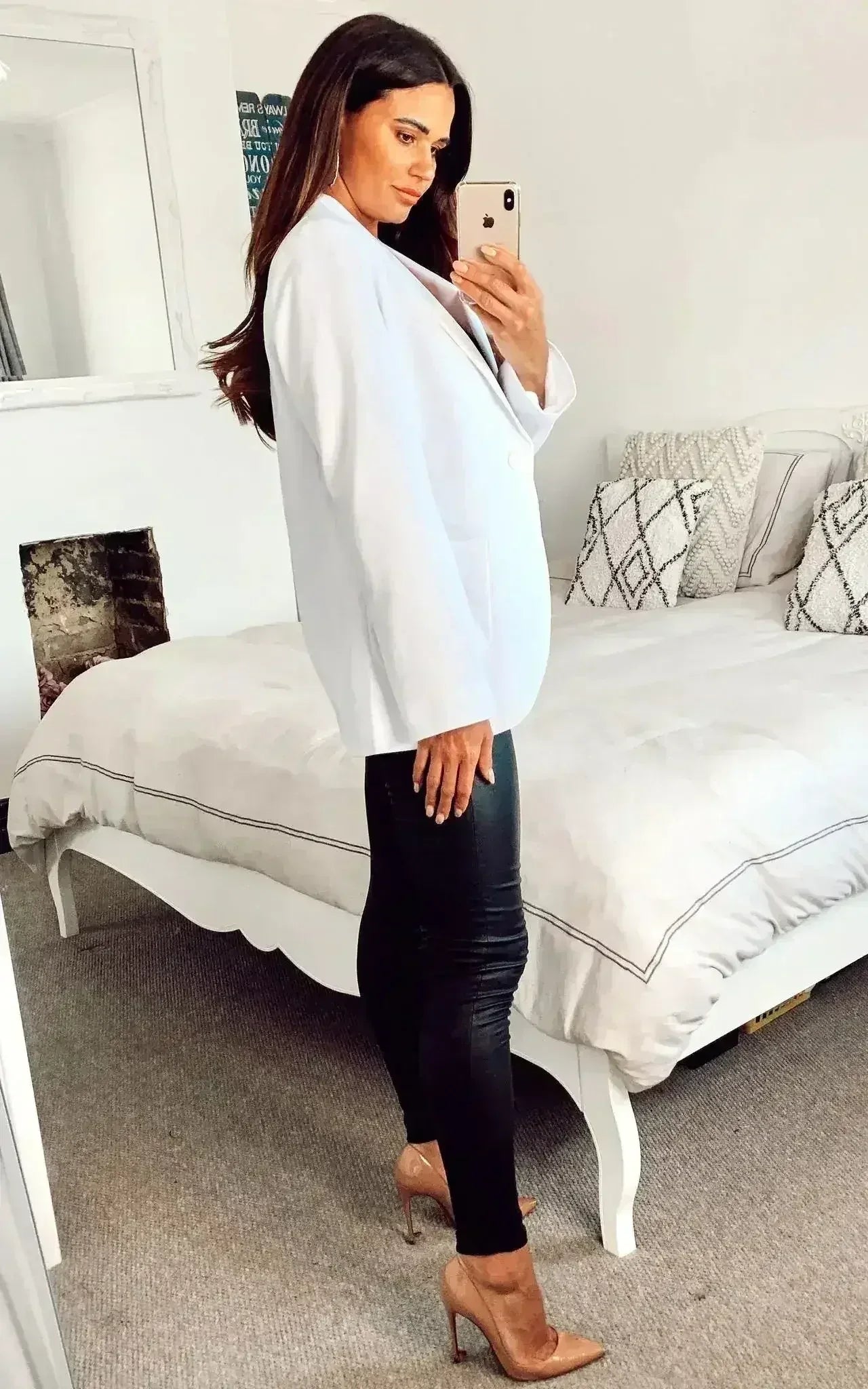 De La Crème - Blazer ajusté pour femme avec poches plaquées