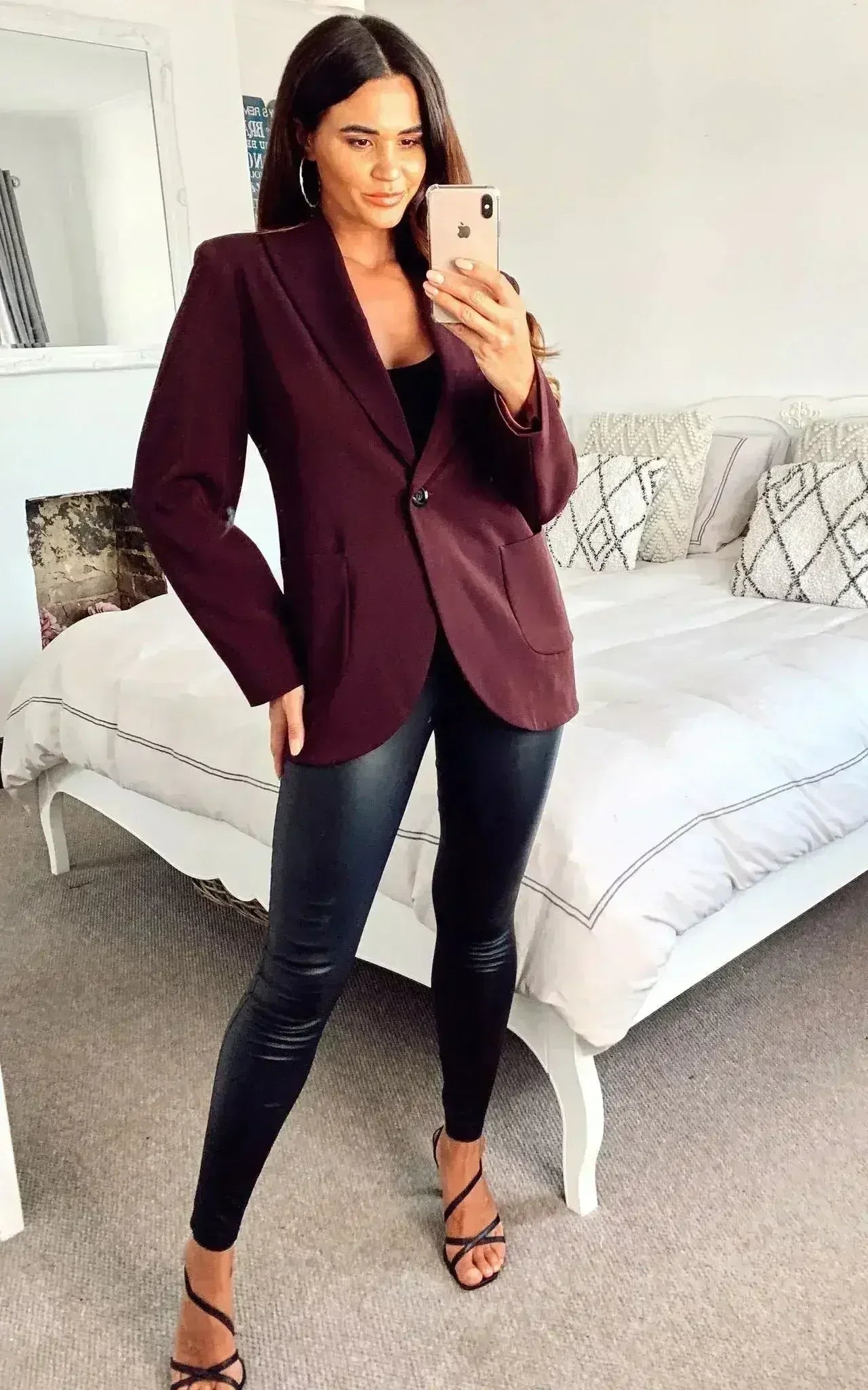 De La Crème - Blazer ajusté pour femme avec poches plaquées