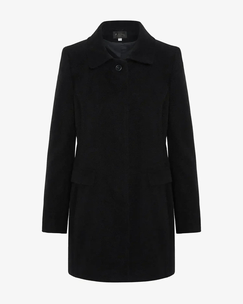 Manteau Covert De La Creme en mélange de laine mi-long pour femme