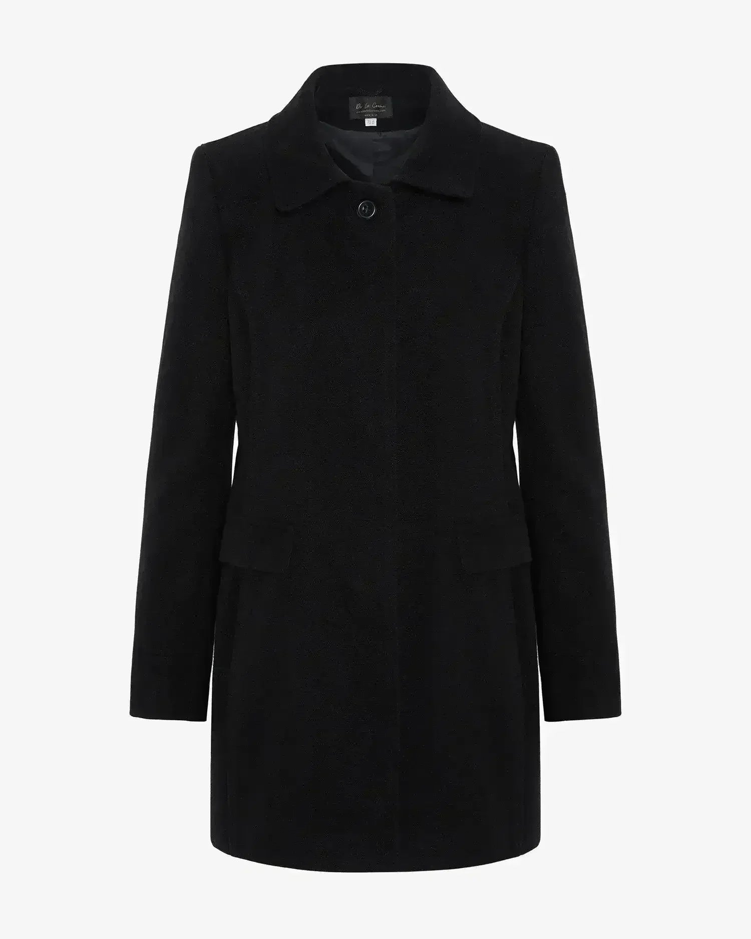 Manteau Covert De La Creme en mélange de laine mi-long pour femme