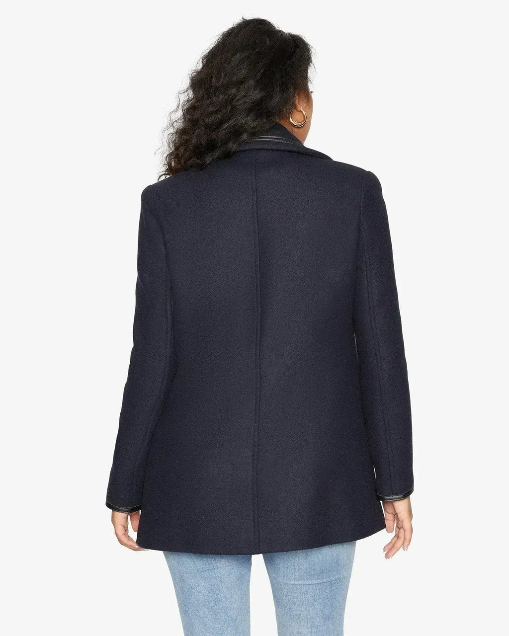 Manteau en laine mélangée avec liseré contrastant (1920)