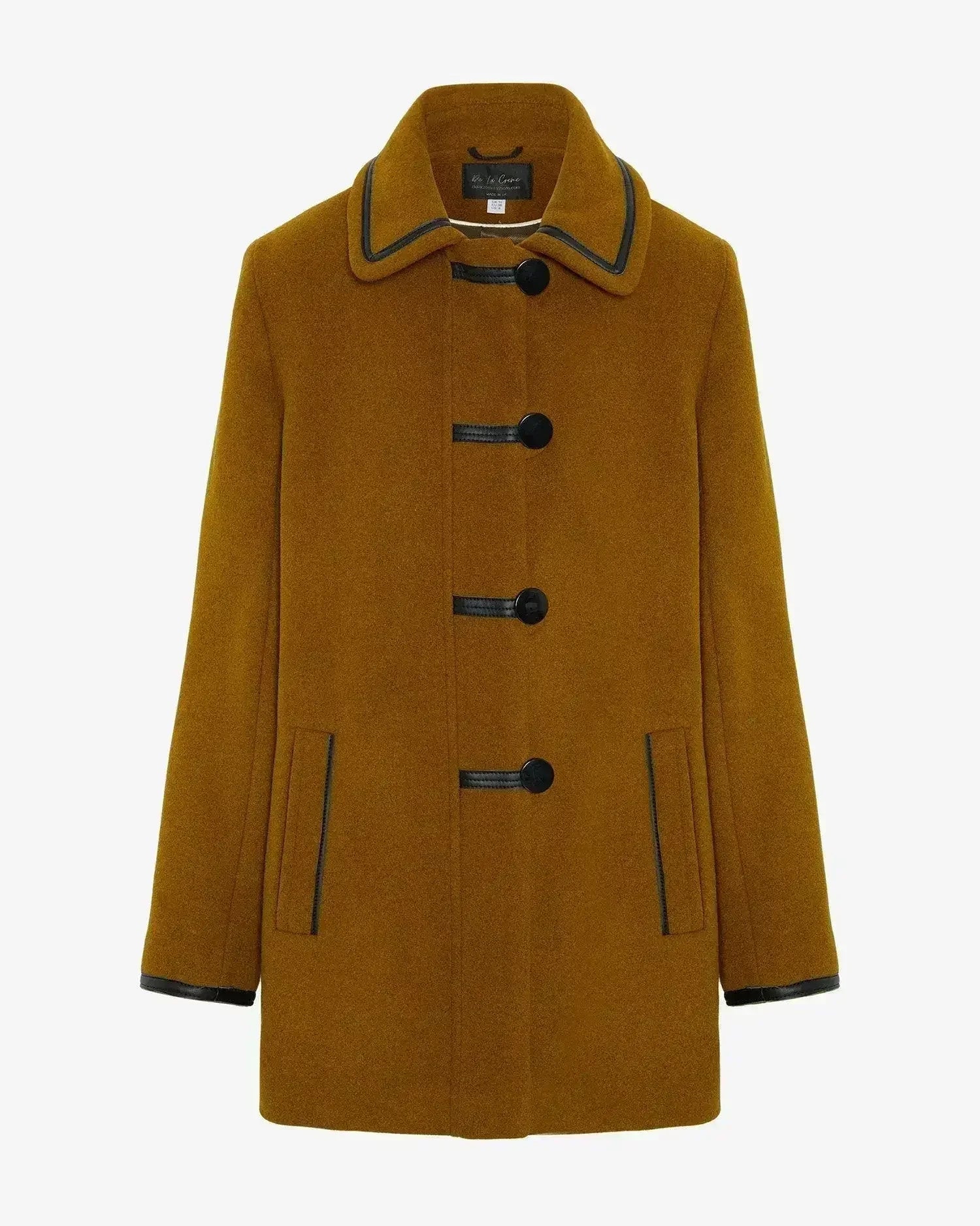 Manteau en laine mélangée avec liseré contrastant (1920)