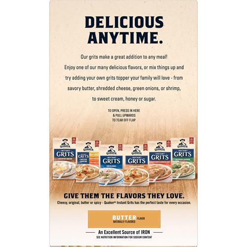 Quaker Instant Grits, beurre, sachets de 0,98 oz (paquet de 10)
