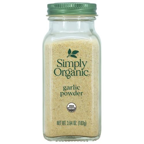 Simply Organic Poudre d'ail biologique certifiée, récipient de 103 g