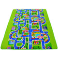 Tapis de jeu pour bébé, en mousse, avec motif de ville et routes, idéal pour les chambres d'enfants et de garçons.