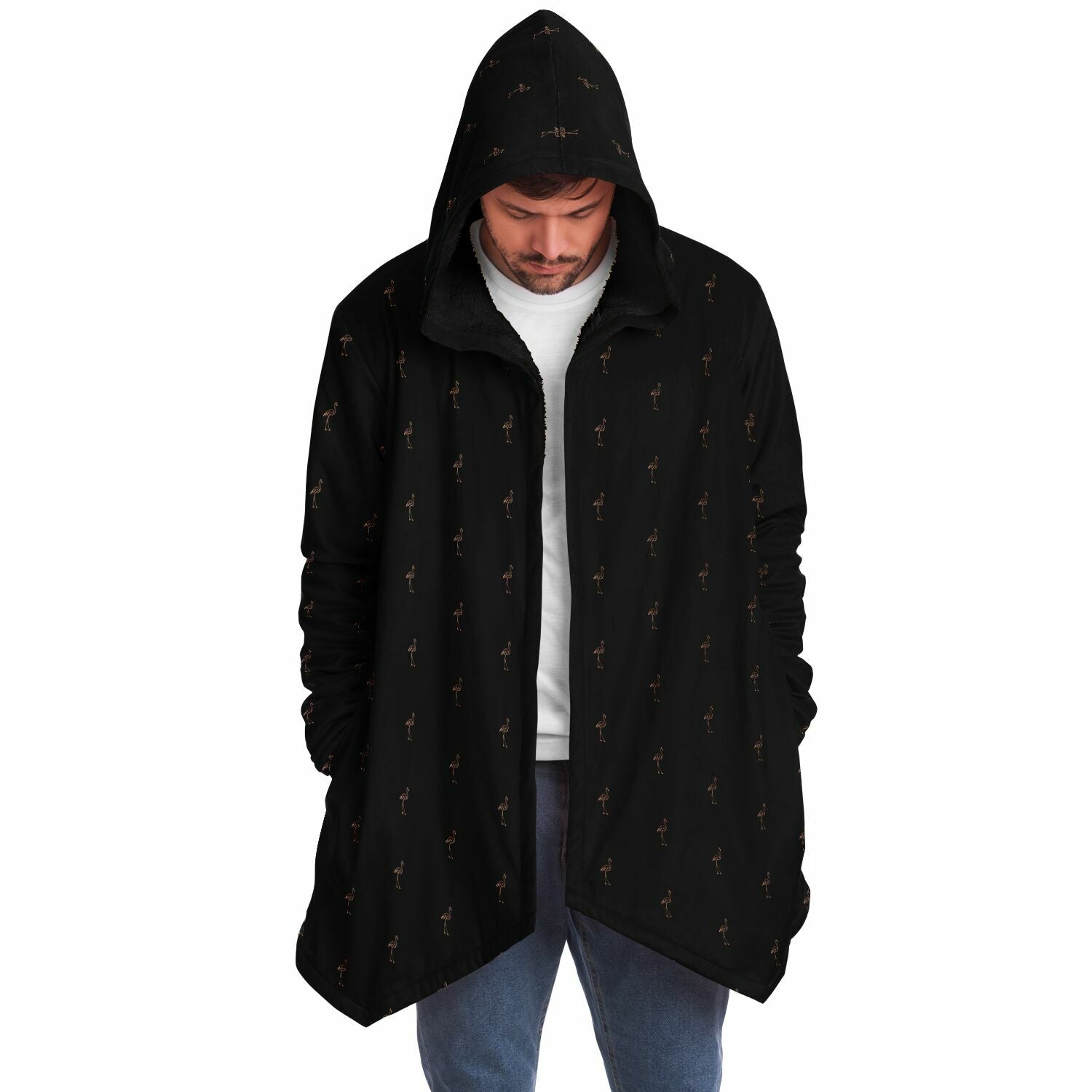 Classic Flamingo Silhouette Cloak Hoodie