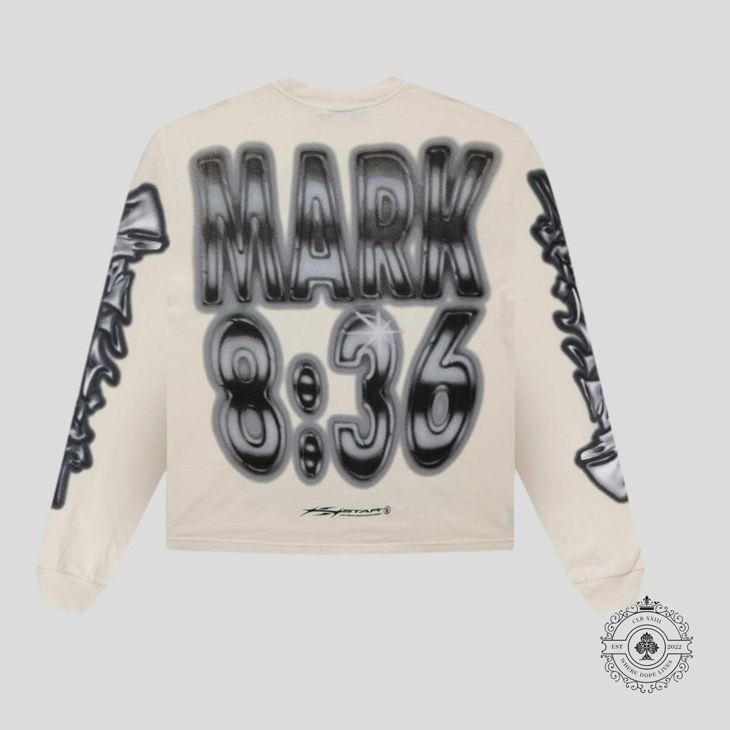 T-shirt manches longues Hellstar Mark blanc