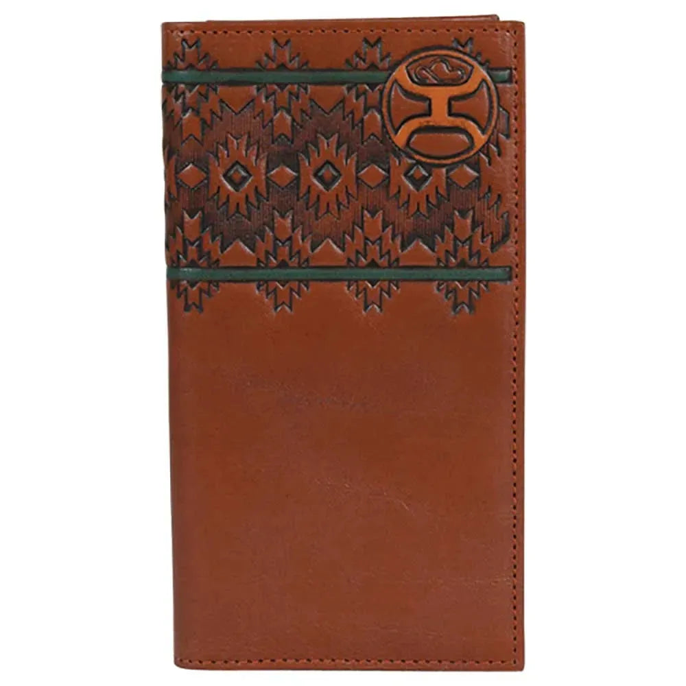 HOOey Chestnut Aztec - Portefeuille de rodéo pour hommes