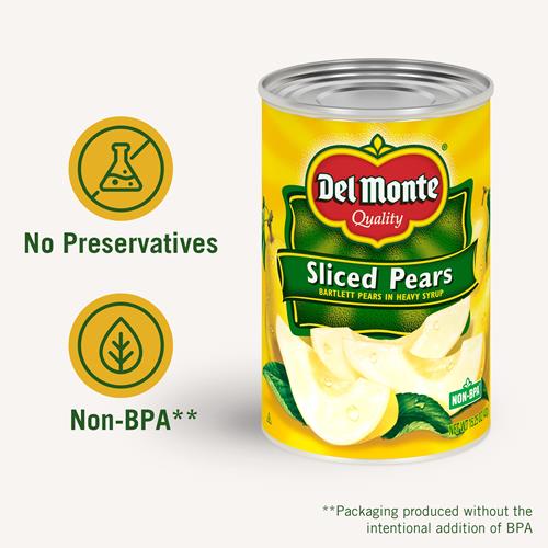 Del Monte Poires Tranchées, Poires Bartlett Au Sirop Épais, 432 g