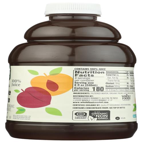 Whole Foods Market, Jus de pruneaux 100 % biologique, 32 oz liq.