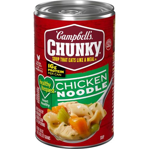 Soupe Campbell's Chunky, Soupe Poulet et Nouilles « Healthy Request », boîte de 533 g