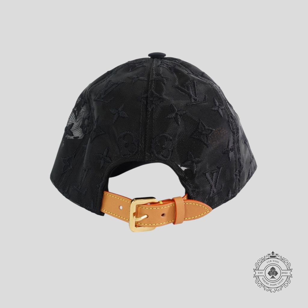 Casquette de baseball Louis Vuitton Monogram Mesh noire