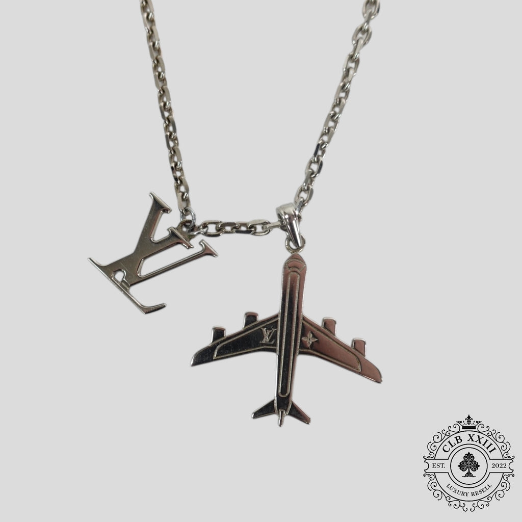 Collier Chaîne Louis Vuitton Planes Argenté