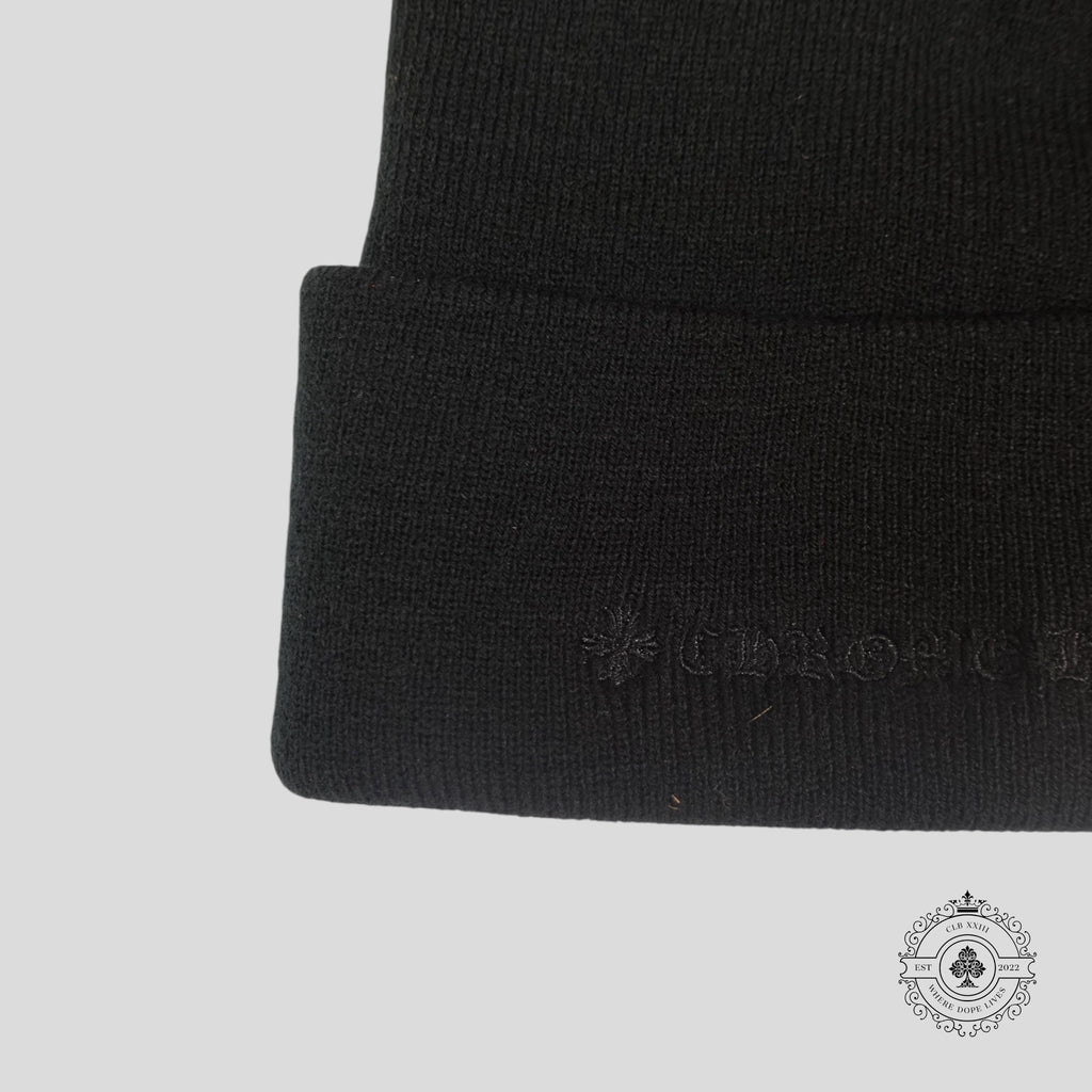 Bonnet brodé Chrome Hearts CH noir