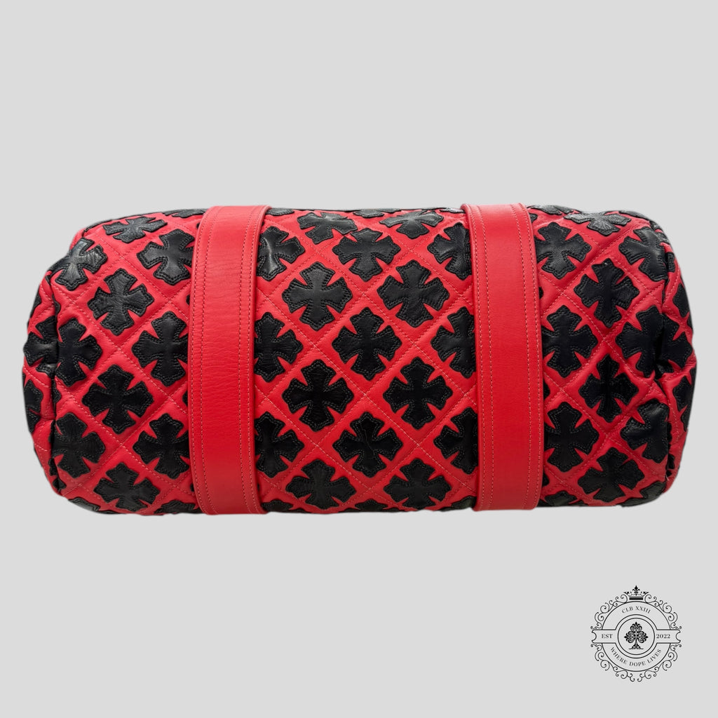 Mini sac polochon Chrome Heart Plus à motif, rouge
