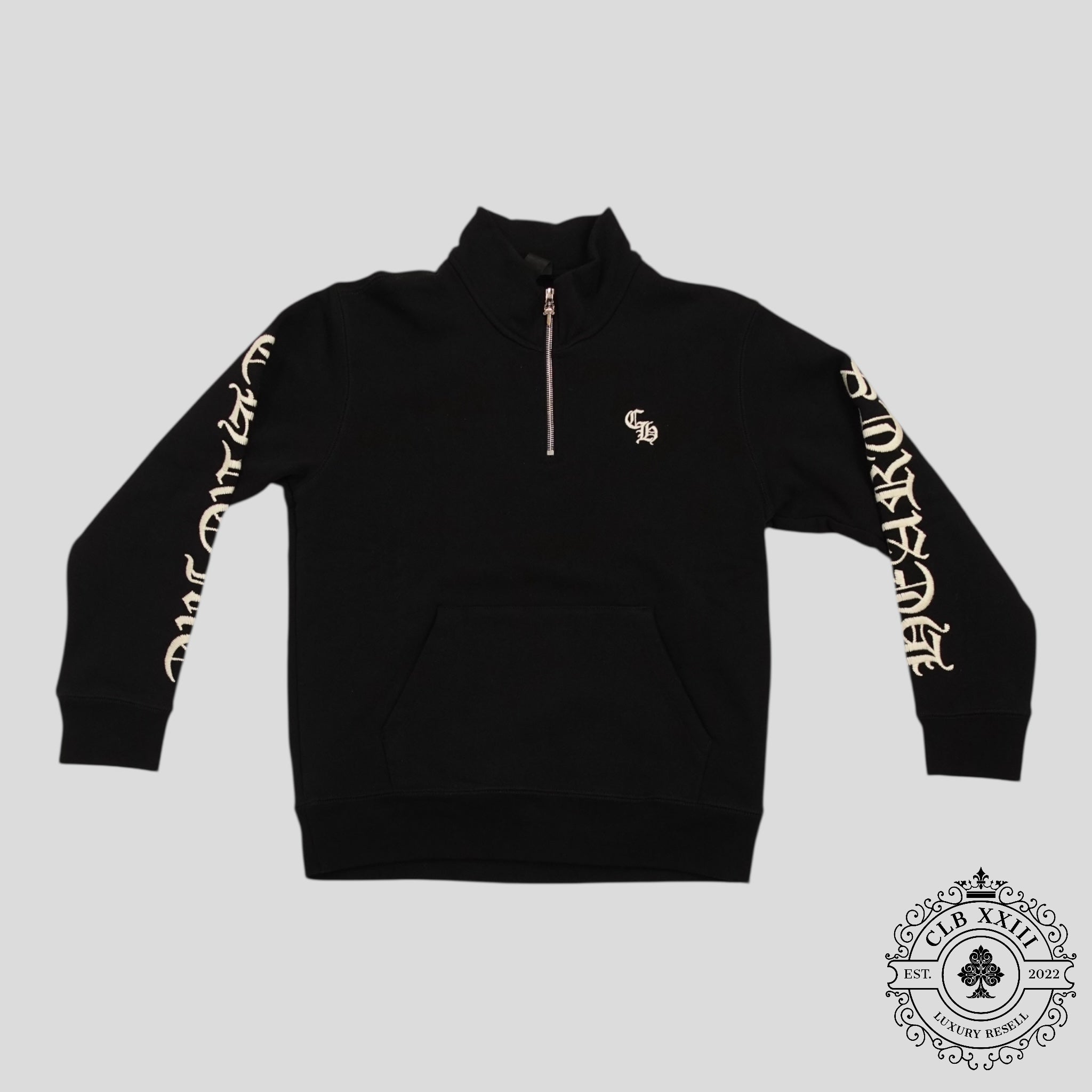 Polaire zippée Chrome Hearts CH brodée noire