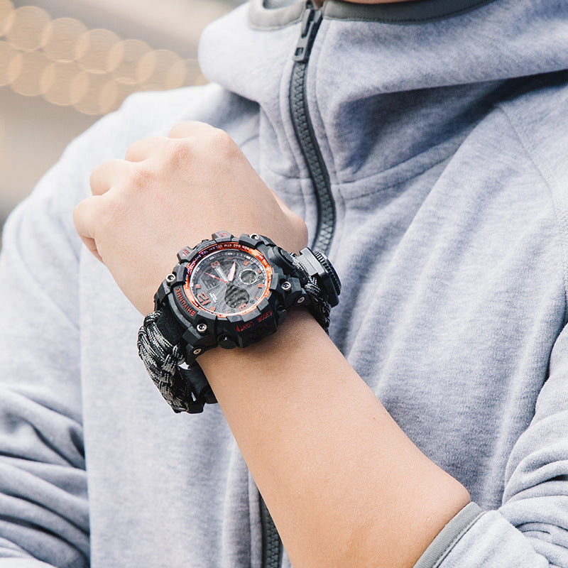 Montre sport homme de survie avec boussole extérieure de la marque de luxe G Style, montres numériques militaires étanches 50M relogio masculino