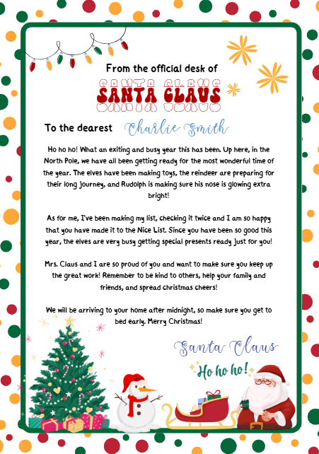 Lot de modèles Canva pour lettres au Père Noël – Certificat de la liste des enfants sages, liste de souhaits et enveloppes du pôle Nord