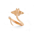 Bague Ajustable Raie Manta en Bronze