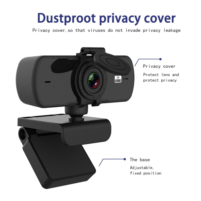 Webcam Réelle 1080P 200W Pixels Full HD Caméra Grand Angle 110° avec Microphone et Trépied pour Vidéo Écran Large Webcam de Streaming Pro pour Enregistrement, Appels, Conférences et Jeux