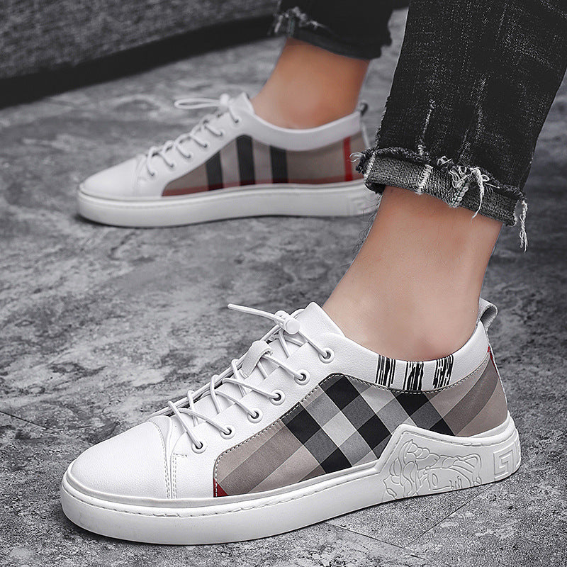 Baskets de mode noires pour hommes, respirantes, chaussures de skateboard, baskets de haute qualité, chaussures décontractées en cuir véritable, chaussures de marche confortables et tendance