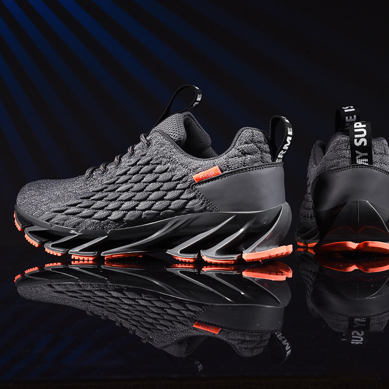 Baskets modernes pour hommes Chaussures de course respirantes Sport de plein air Décontracté Couples Gym Baskets de sport de tennis respirantes à semelle au design unique et léger pour hommes
