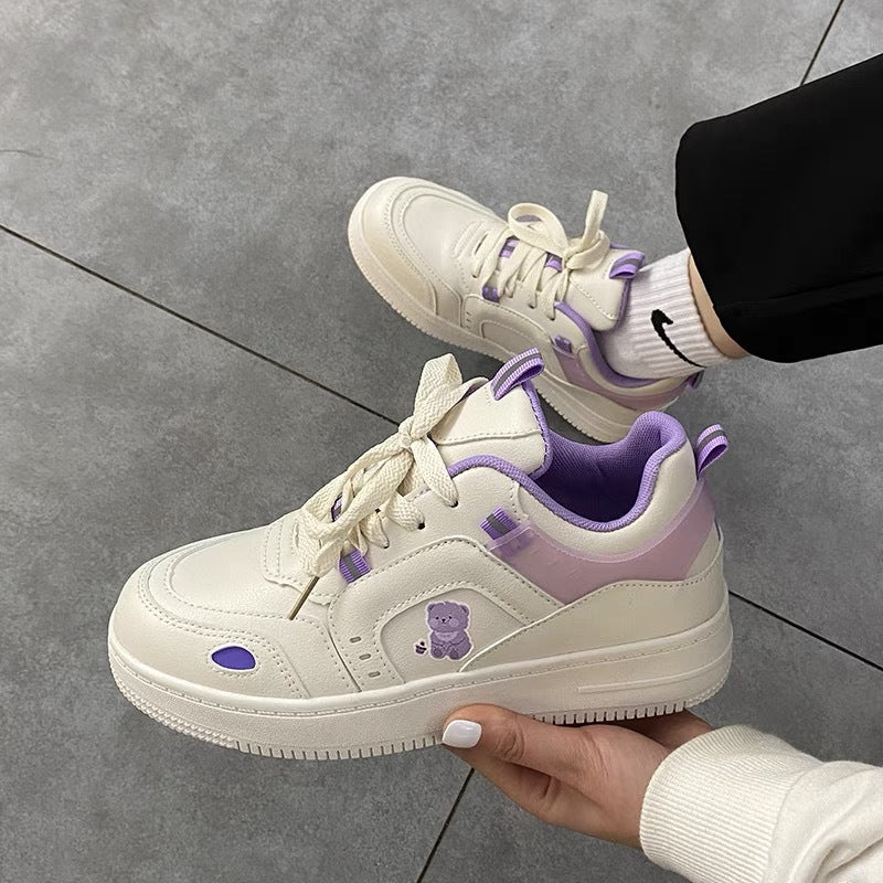 Baskets de printemps pour femmes, chaussures décontractées à lacets, respirantes et confortables, baskets plates élégantes et souples pour la marche, design élégant et souple
