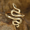 Bague Serpent Ajustable en Bronze – Symbole Antique & Charme Mystique