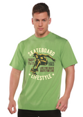 T-shirt à manches courtes et motif en viscose de bambou/coton biologique pour homme Skateboard Lifestyle