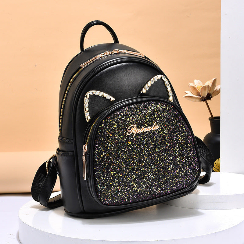 Grand Sac à Dos Tendance Grande Capacité Passe-Partout Nouveau Sac à Dos d'Affaires en Cuir PU pour Dames et Filles Sacs Scolaires pour Étudiantes Adolescentes de Créateur de Mode