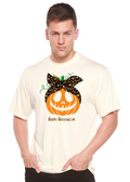T-shirt graphique homme à manches courtes en viscose de bambou/coton biologique motif Joyeux Halloween