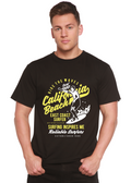 T-shirt graphique à manches courtes en viscose de bambou/coton biologique pour homme Spun Bamboo® "Ride The Waves"