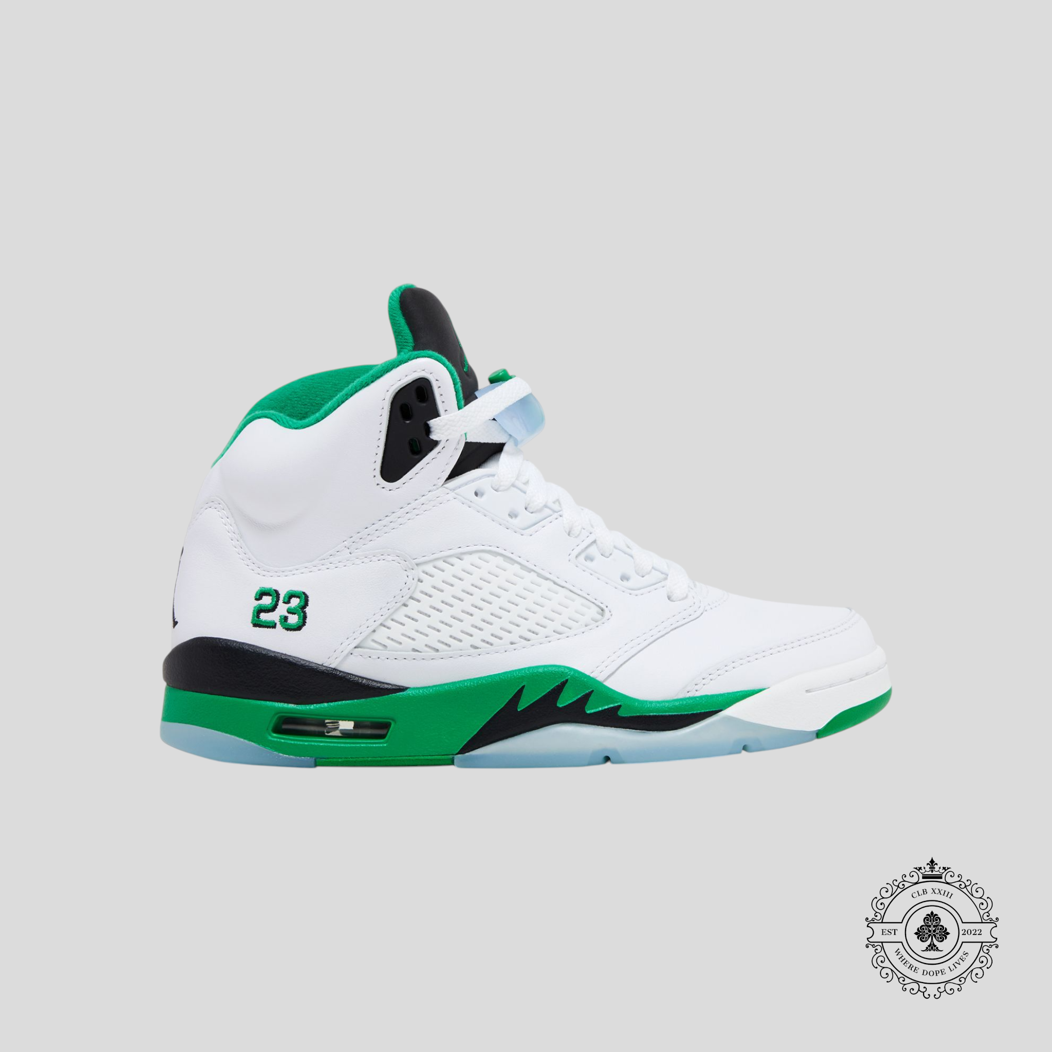 Air Jordan 5 Rétro Vert Porte-Bonheur (F)