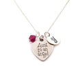 Aunt to an Angel Necklace – Sterling Silver Chain with Birthstone & Initial