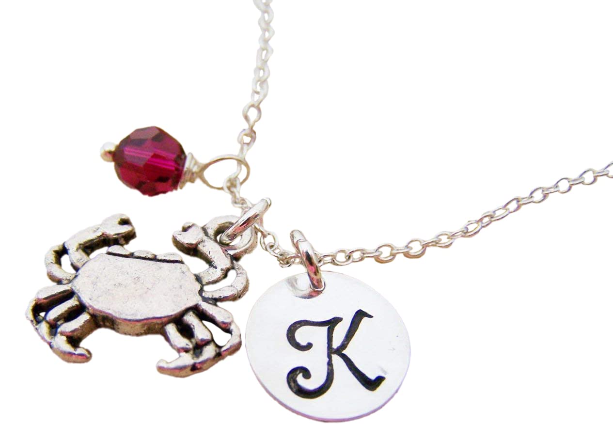 Collier avec Breloque Crabe – Bijoux Personnalisés en Argent Sterling