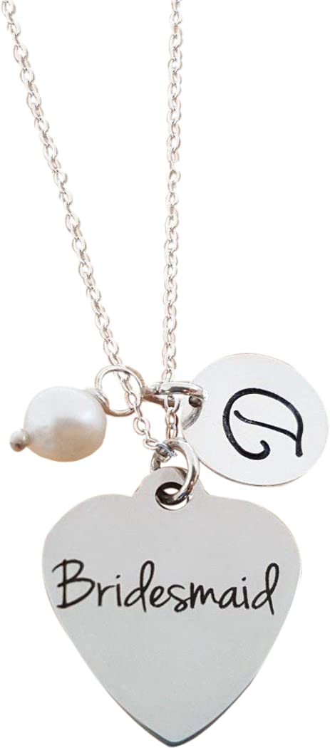 Collier Breloque Demoiselle d'honneur – Argent Sterling Personnalisé