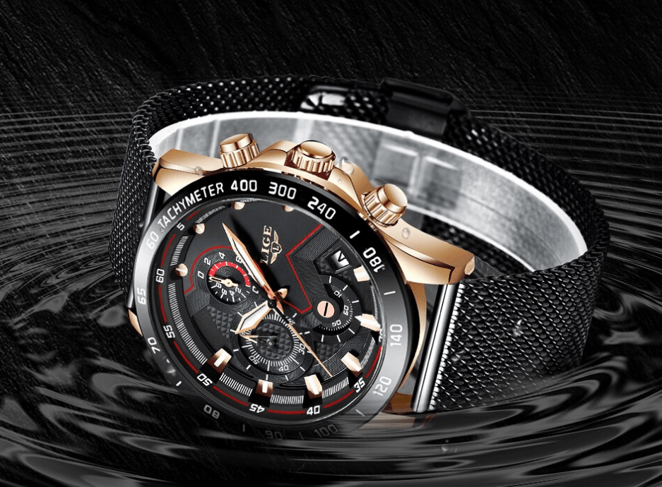 Montre Sport Étanche Homme Avec Bracelet En Acier Inoxydable Design Unique Cadeau Idéal Pour Votre Homme