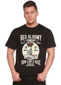 T-shirt à manches courtes Red Gloomy Spun Bamboo® en viscose de bambou et coton biologique pour homme
