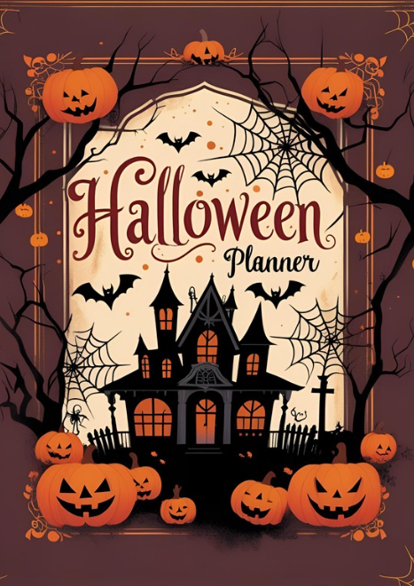 Halloween Party Planner – 45-Page Canva Template for Events, Menus, Decor & More