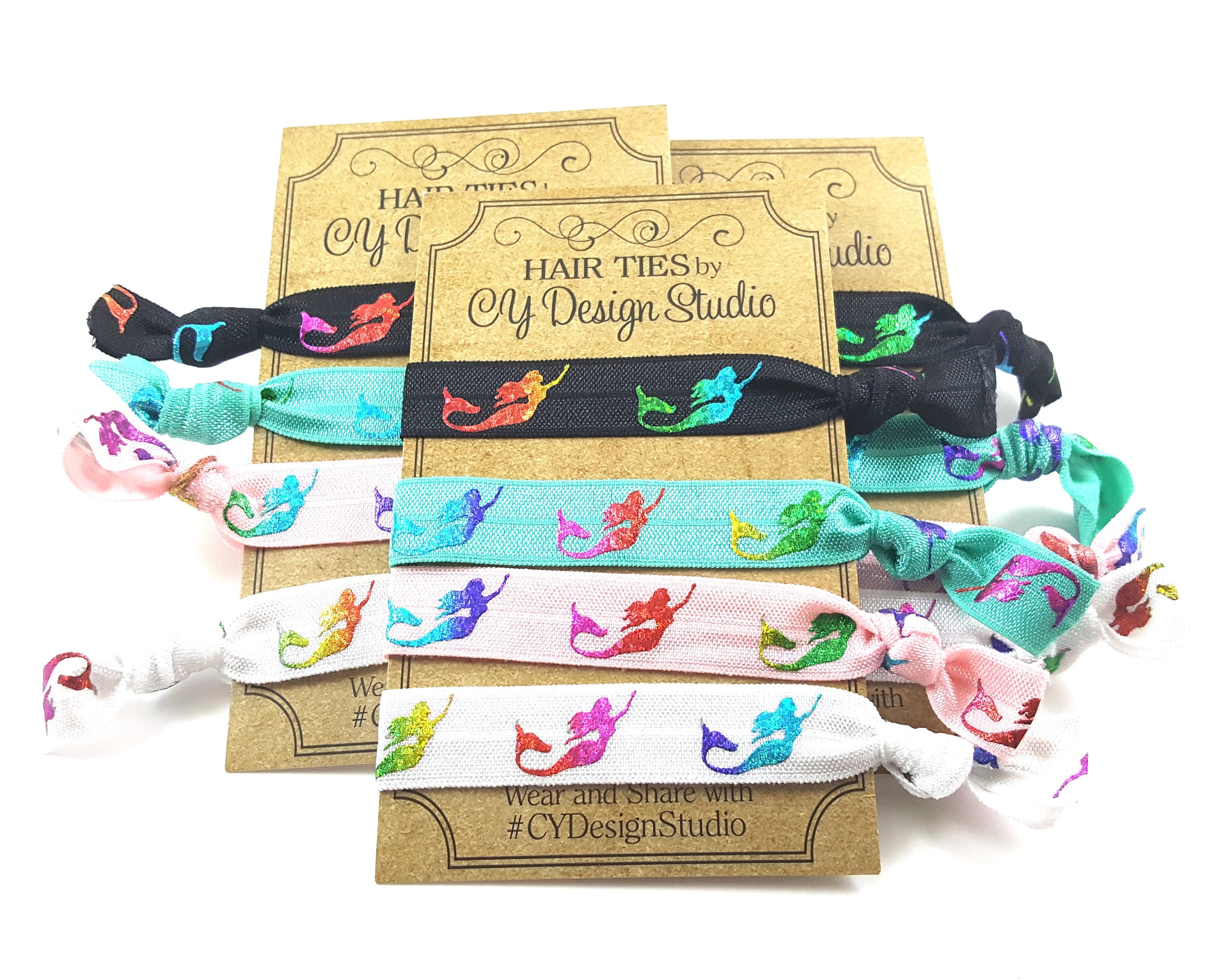 Mermaid Neon Hair Ties Set