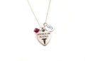 Amoxicillin Allergy Medical Necklace – Hand Stamped Initial, Birthstone or Pearl, Sterling Chain