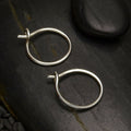 Sterling Silver Circle Hoop Earrings – 11x11mm Minimalist Everyday Hoops