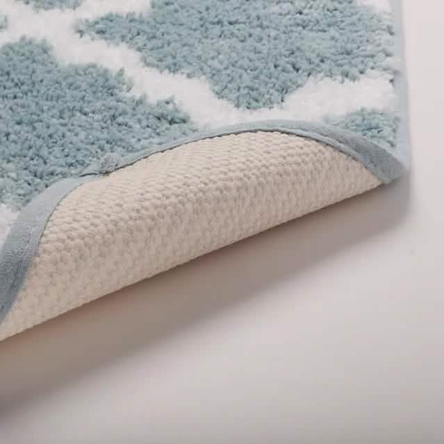 Tapis de bain Bibb Home 1 ou 2 paquets, motif treillis micro shaggy, 43 x 61 cm