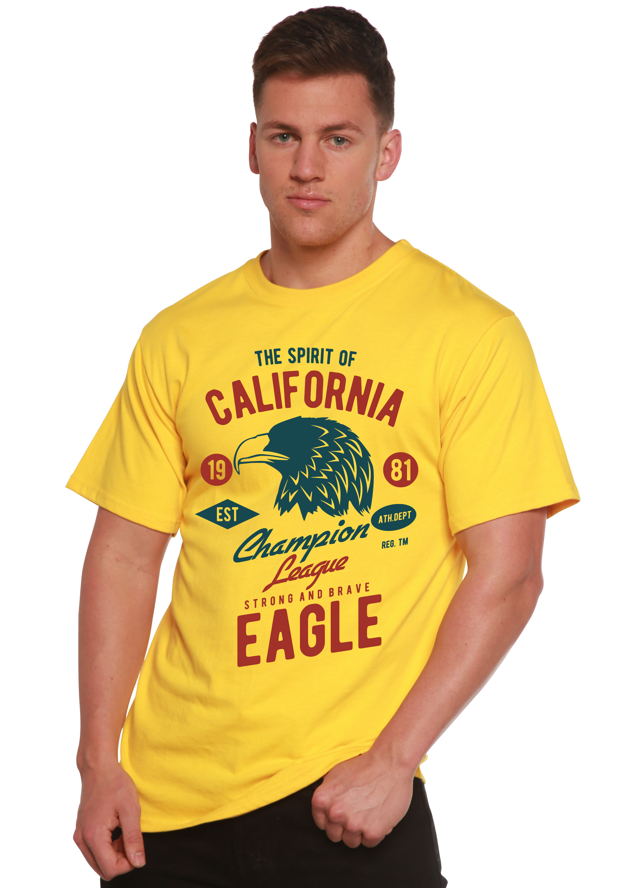 T-shirt graphique à manches courtes en viscose de bambou et coton biologique The Spirit of Spun Bamboo® pour homme