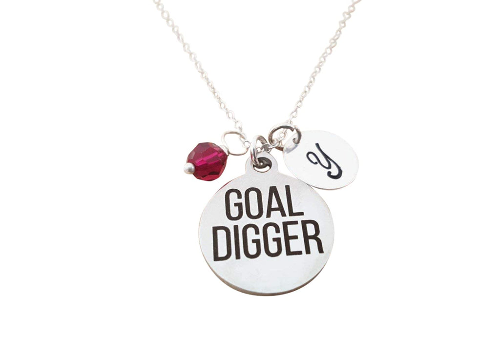 Collier Pendentif Goal Digger – Bijou Personnalisé en Argent Sterling