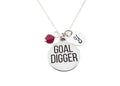 Collier Pendentif Goal Digger – Bijou Personnalisé en Argent Sterling