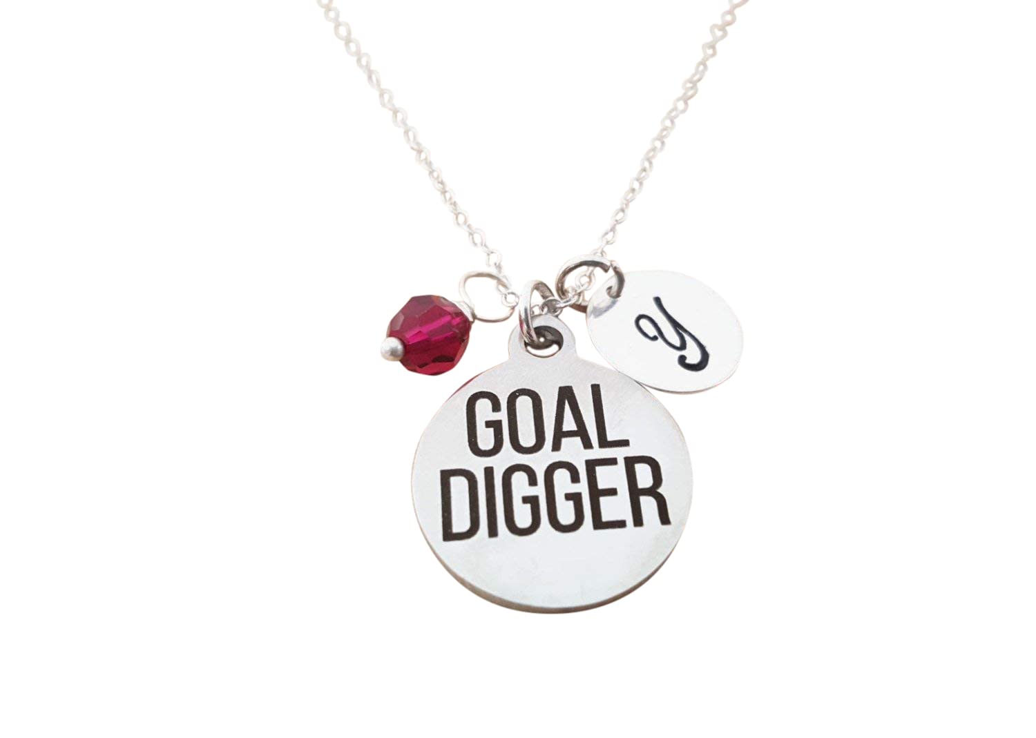 Collier Pendentif Goal Digger – Bijou Personnalisé en Argent Sterling
