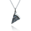 Tiny Pepperoni Pizza Necklace – 925 Sterling Silver Charm on 16" Chain