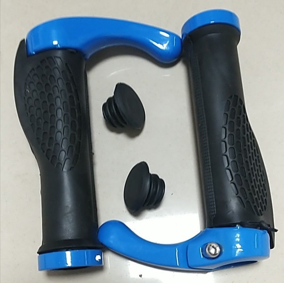 Embouts de Guidon de Vélo en Alliage d'Aluminium avec Blocage, Poignées de VTT en Caoutchouc Antidérapantes, Nouvelle Génération de Poignées de Vélo avec Inserts en Gel Souple, Résistance aux Chocs et Conception Ergonomique Confortable